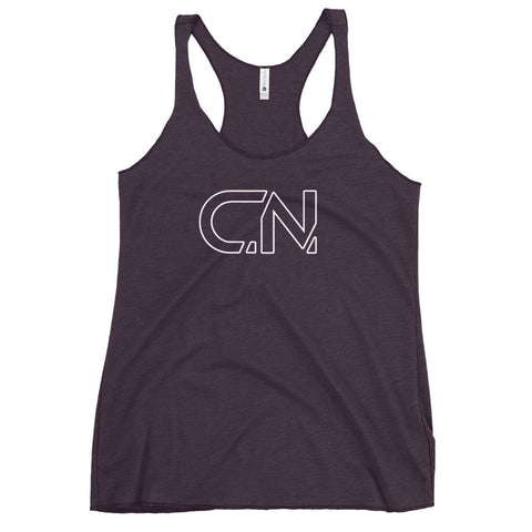 Ladies Racerback Tank Commit Nutrition Vintage Purple XS 